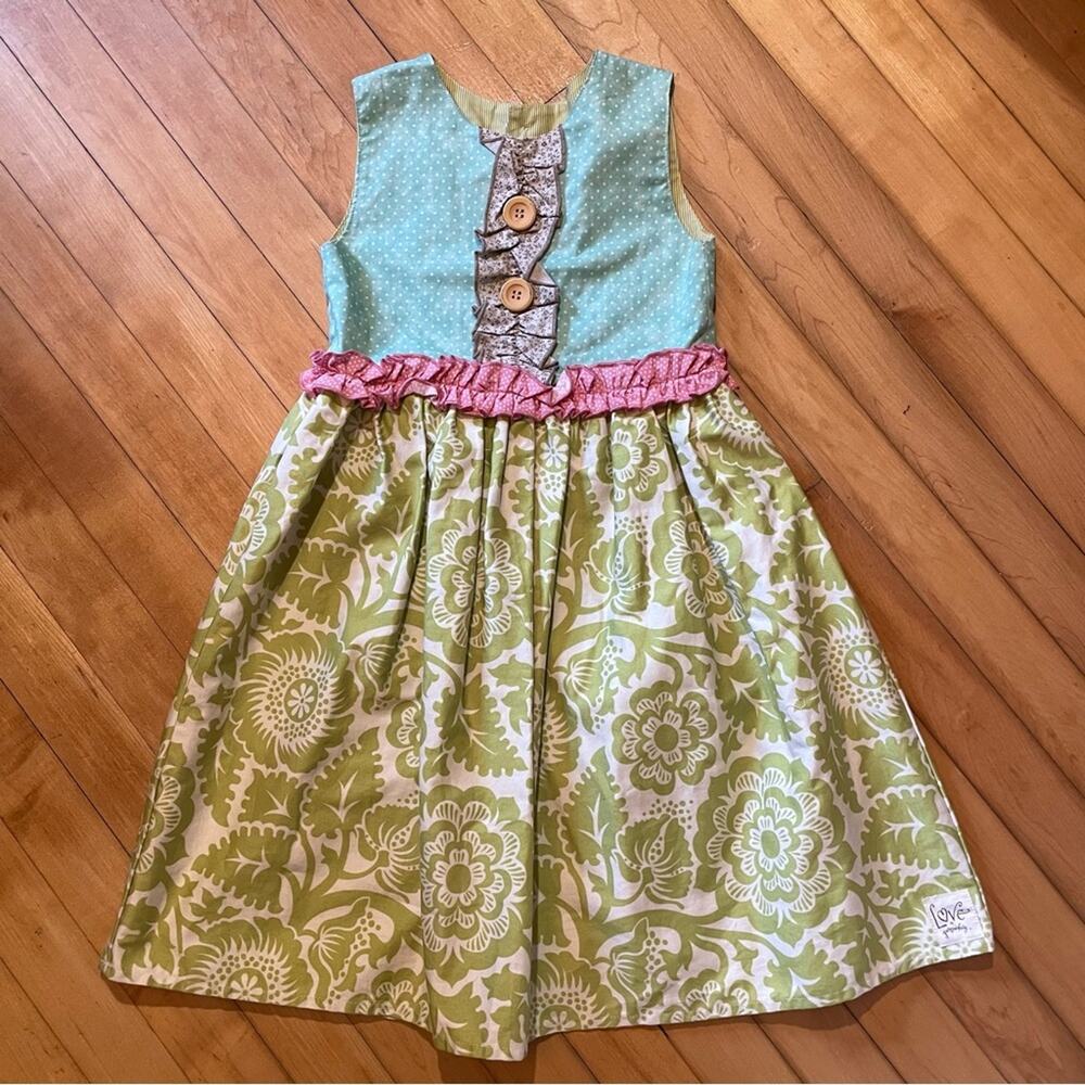 Persnickety Pastel Damask Cotton Dress